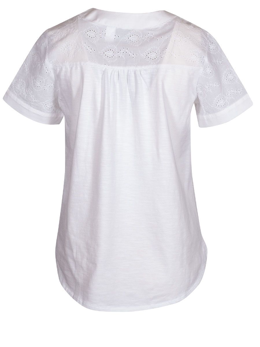 Hammerschmid Linda Blusenshirt, weiß, Kurzarm, Lochmuster #2