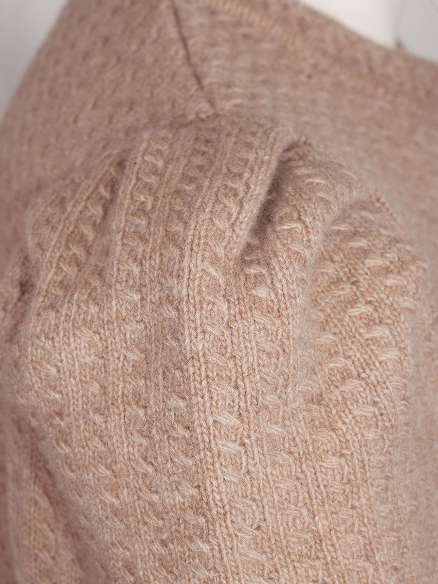 Huber Strickjacke Katharina, berber, Puffarme, Strickmuster #2