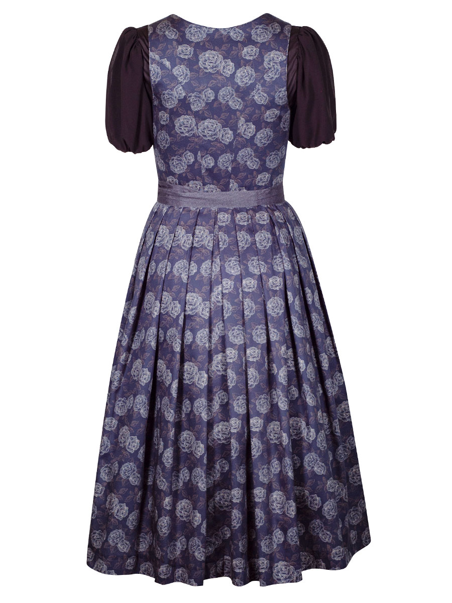 Hammerschmid Dirndl Rothsee, blau, Rosenmuster #3