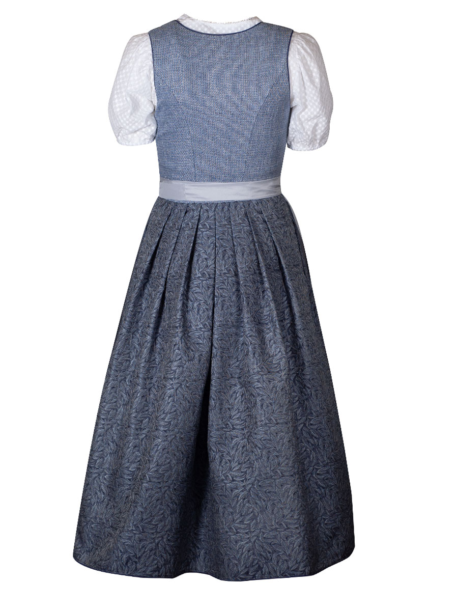 KINGA MATHE Dirndl Thea, blau, Leinenmieder, 80lg #5