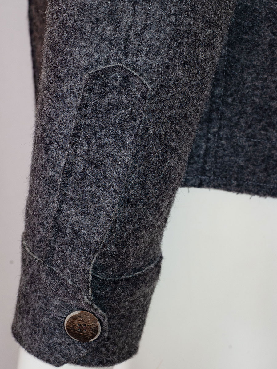Murk Outdoorjacke Anif, Flauschloden, grau #3