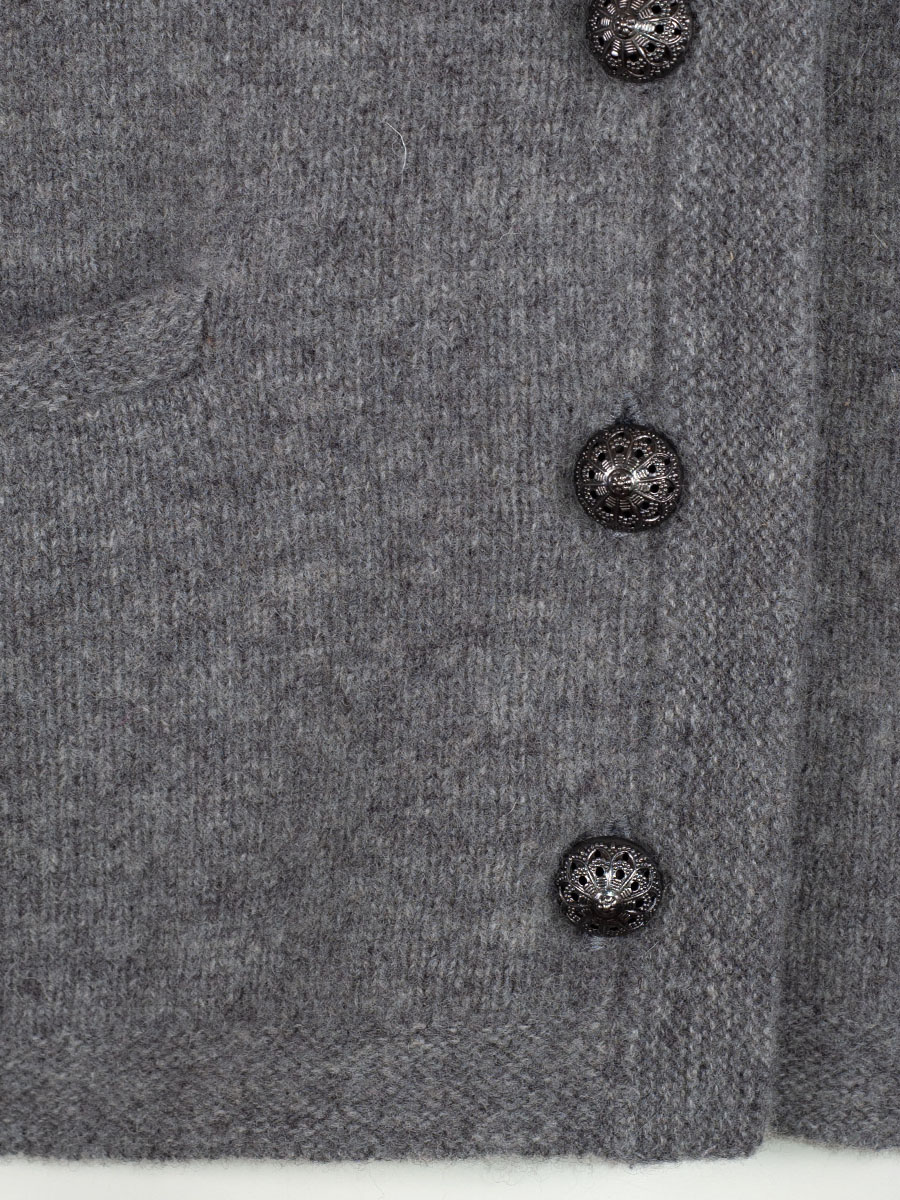 fei scho schee Strickjacke, Damen, midgrey #4