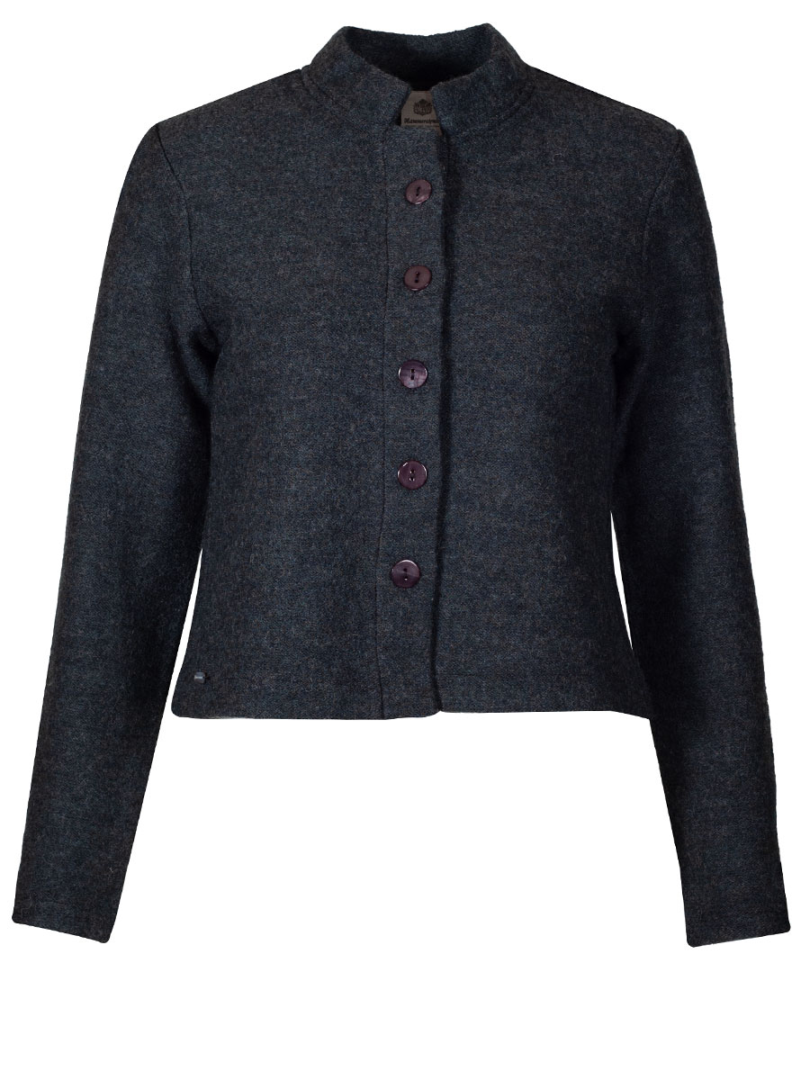Hammerschmid Walkjacke Gerlos, flaschengrün, Stehkragen #1