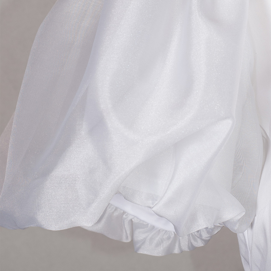 Waldorff Dirndlbluse, weiß, festlich, transparente Puffarme #4