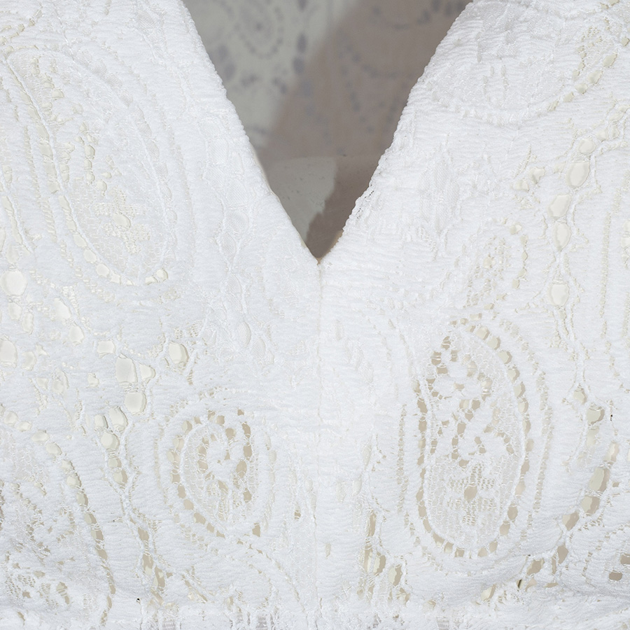 Julia Trentini Dirndlbluse Fiora, creme, Kurzarm, Spitze, festlich #5