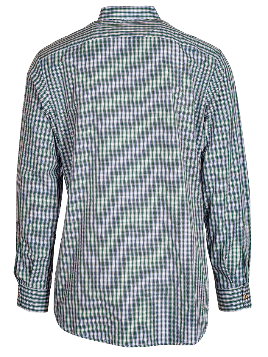 Arzberger Herrenhemd, grün-blau, kariert, Liegekragen, durchgeknöpft, Slim #3