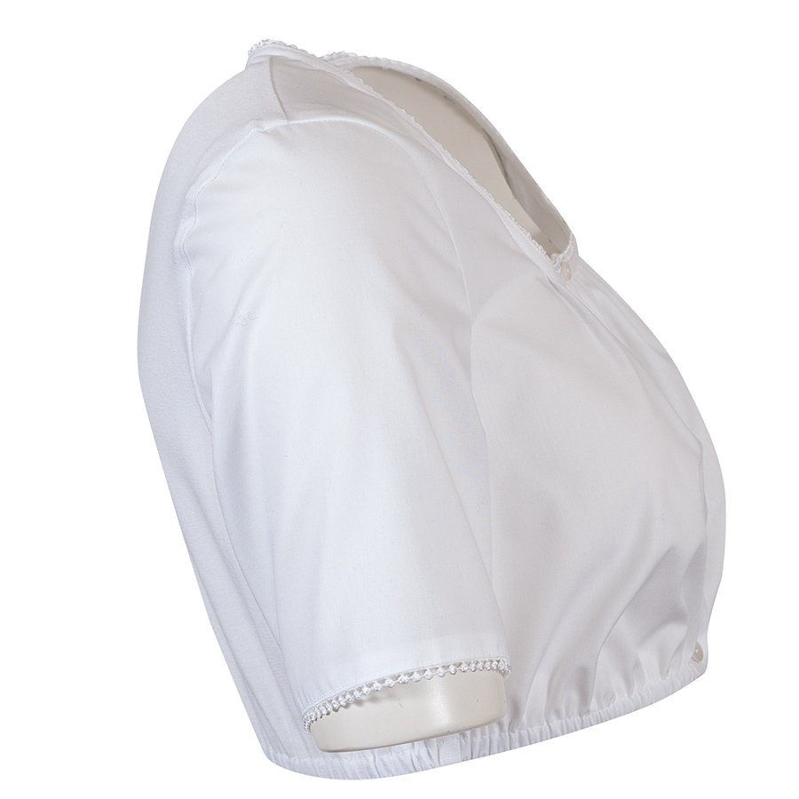 Waldorff Dirndlbluse Heidi, weiß, festlich, Spitzenborte #2