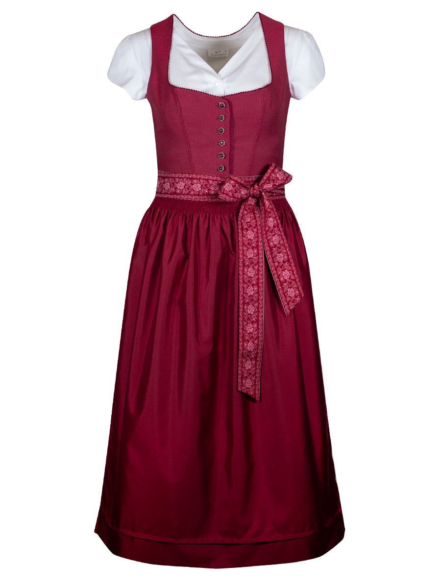 Wenger Cilia Festdirndl, kirschrot, 80lg #1