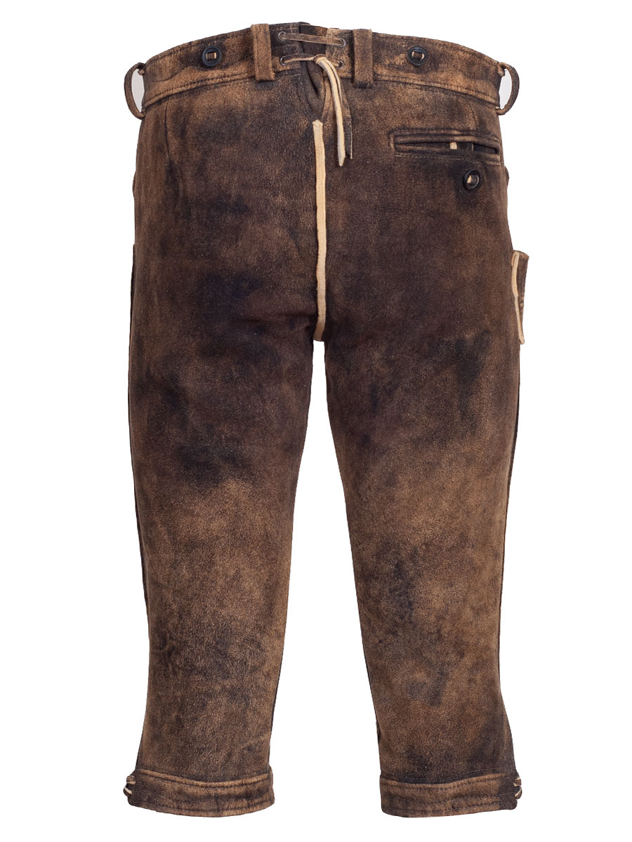 hausg´macht Hochwertige Lederbundhose Wallgau, Hirsch, sämisch, eibe #3