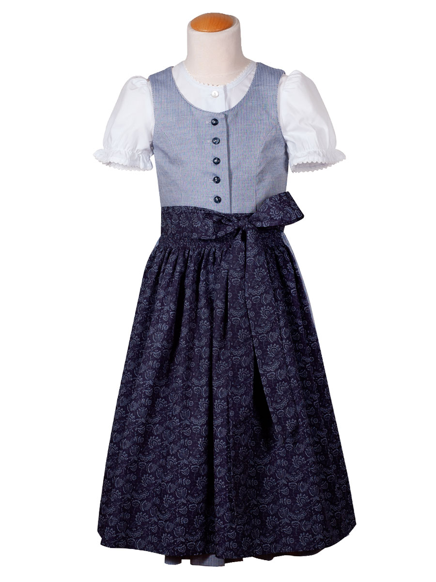 Hammerschmid Mädchen Dirndl Bergsee, blau, mit Dirndlbluse #1