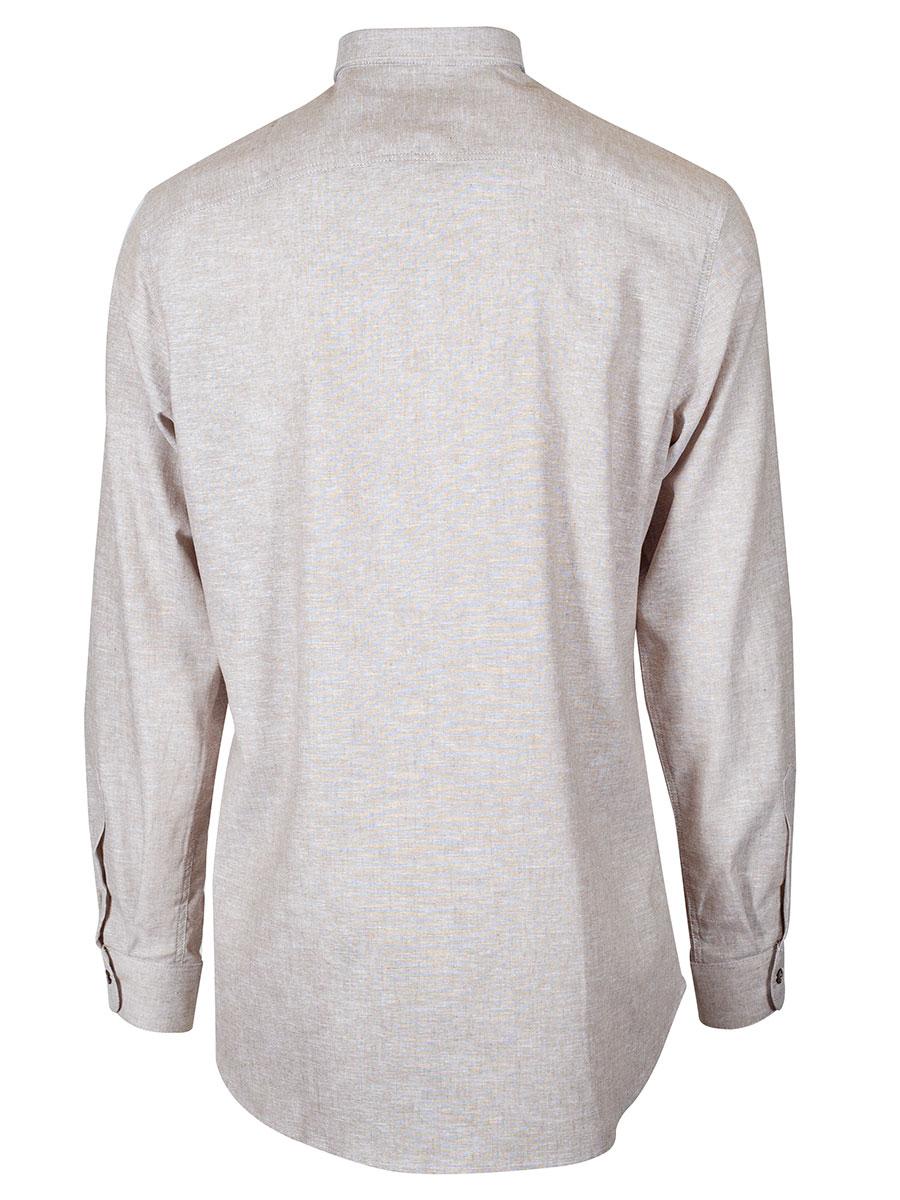 Arzberger Leinenhemd beige, Pfoad, Liegekragen #2