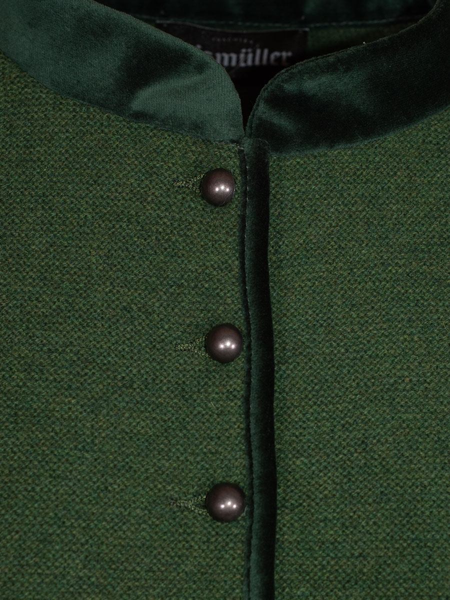 Astrifa Strickjacke Ruhpolding, torf, grün, grüner Samtkragen #3