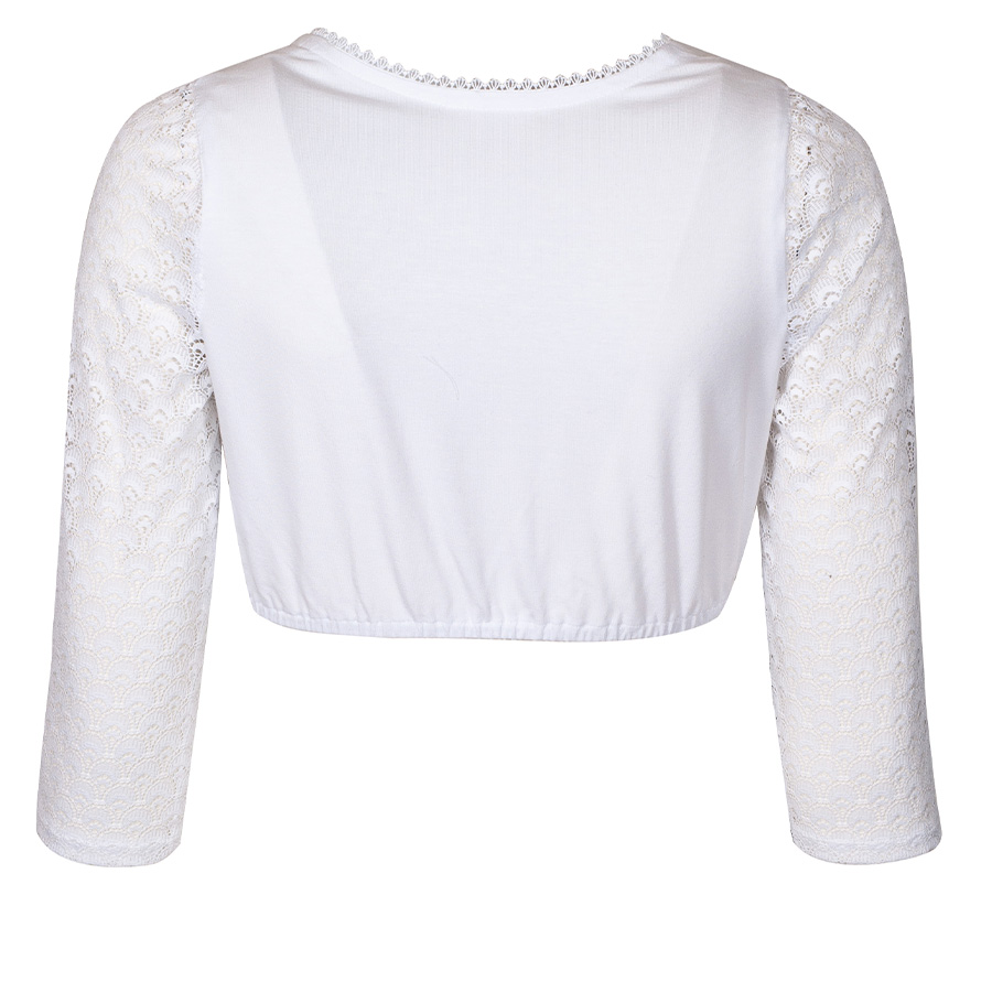 Waldorff Dirndlbluse Ronja, weiß, 3/4-Arm, Spitzenarme #2