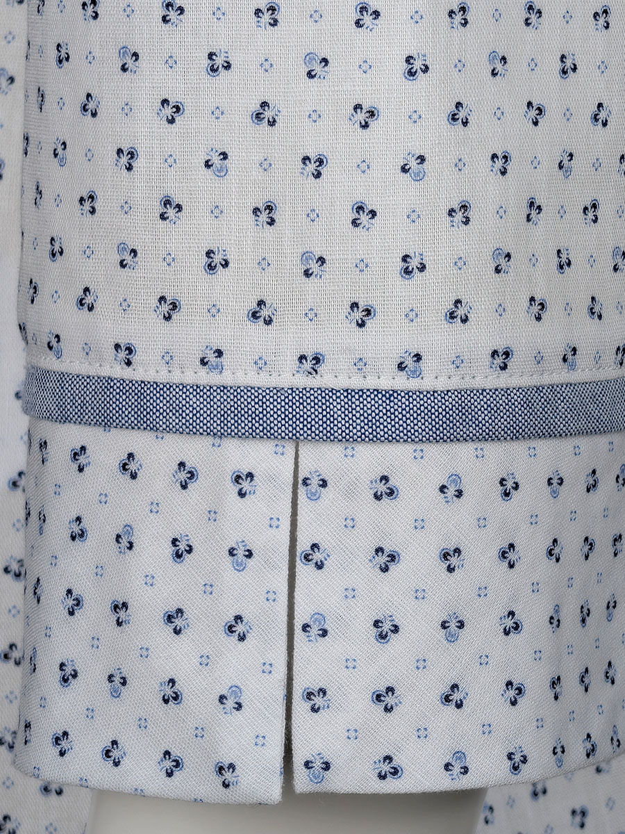 Anna Damenbluse blau gemustert, 3/4-Arm #4
