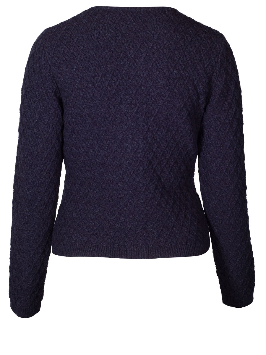 hausg'macht Strickjacke Fridl, marine, Rautenmuster #3
