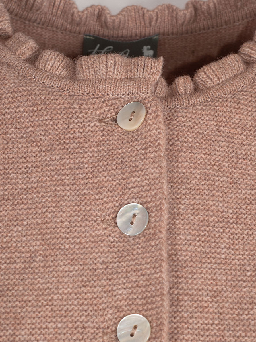 Huber Strickweste Eili, berber, Rüschenkragen #3
