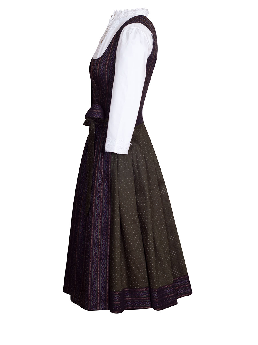 Anno Domini Dirndl Marei, marine-grün mit Gold gewebt, 70 cm #2