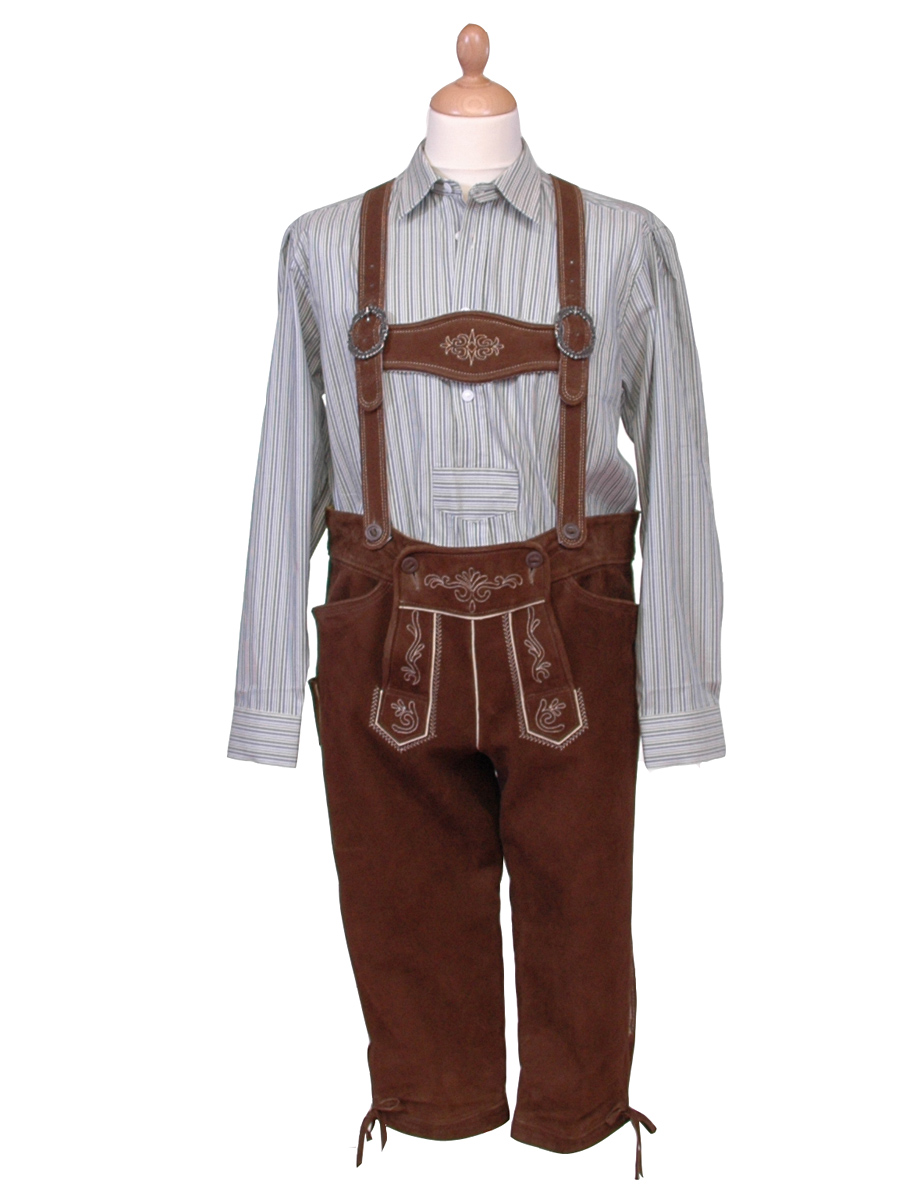 Kniebundlederhose Ruhpolding altbraun #4