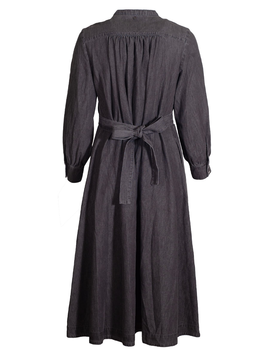 Die Rockmacherin Kleid Rosa, Falten, grau, Bindegürtel #3