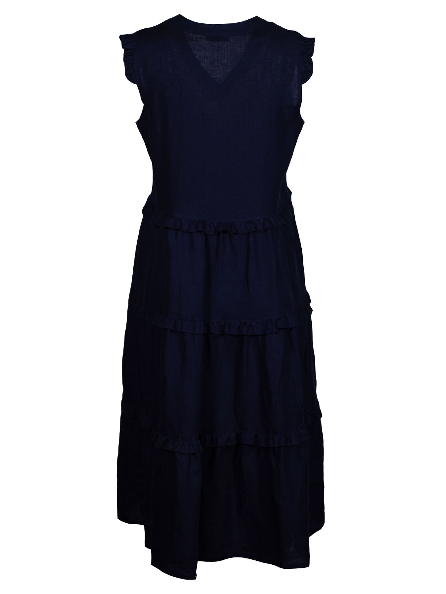 Feli und Hans Leinenkleid Klea, lang, marine, Sommerkleid #3