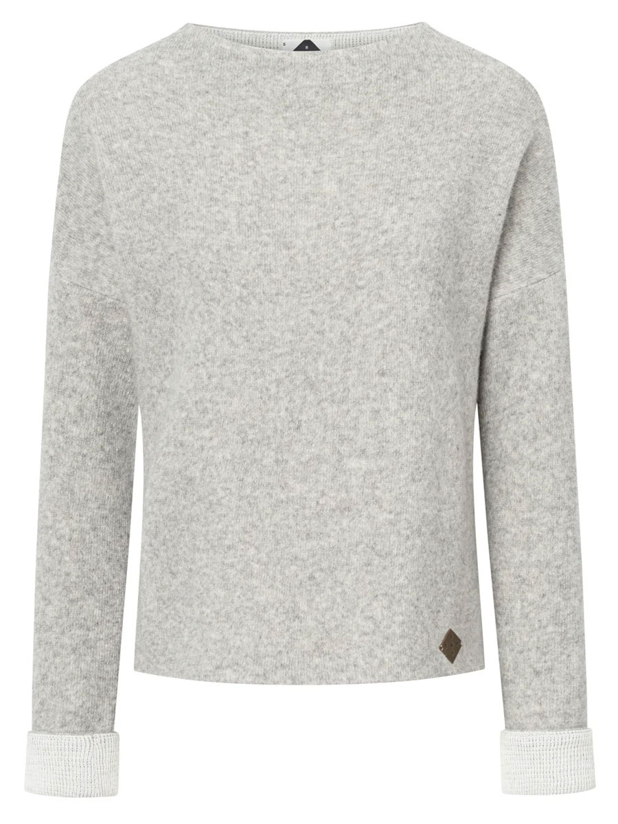 Stapf Pullover Nicoletta, kieselgrau, leger, boxy Schnitt #1