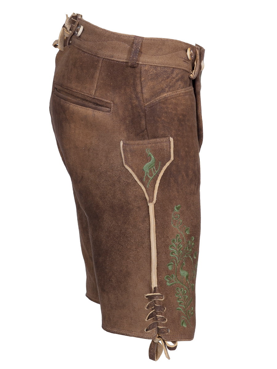 Weinbauer Kurze Lederhose Ludwig, Rothirsch, sämisch, braun #2