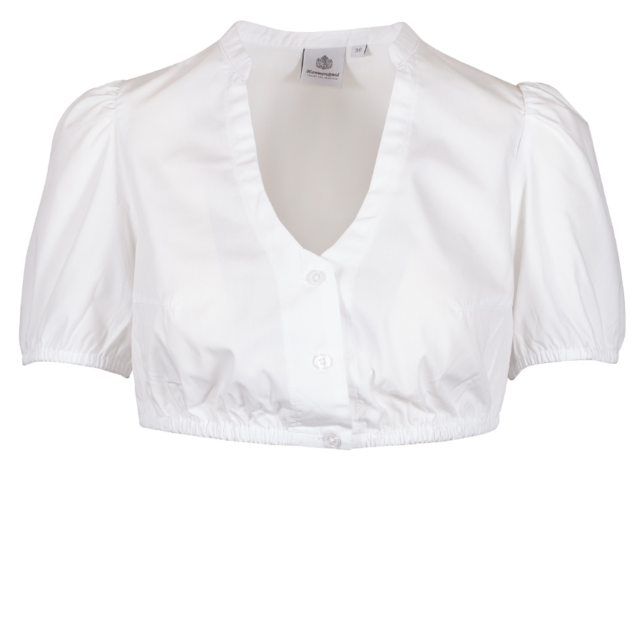 Hammerschmid Dirndlbluse Hanne, Puffarm, weiß #1