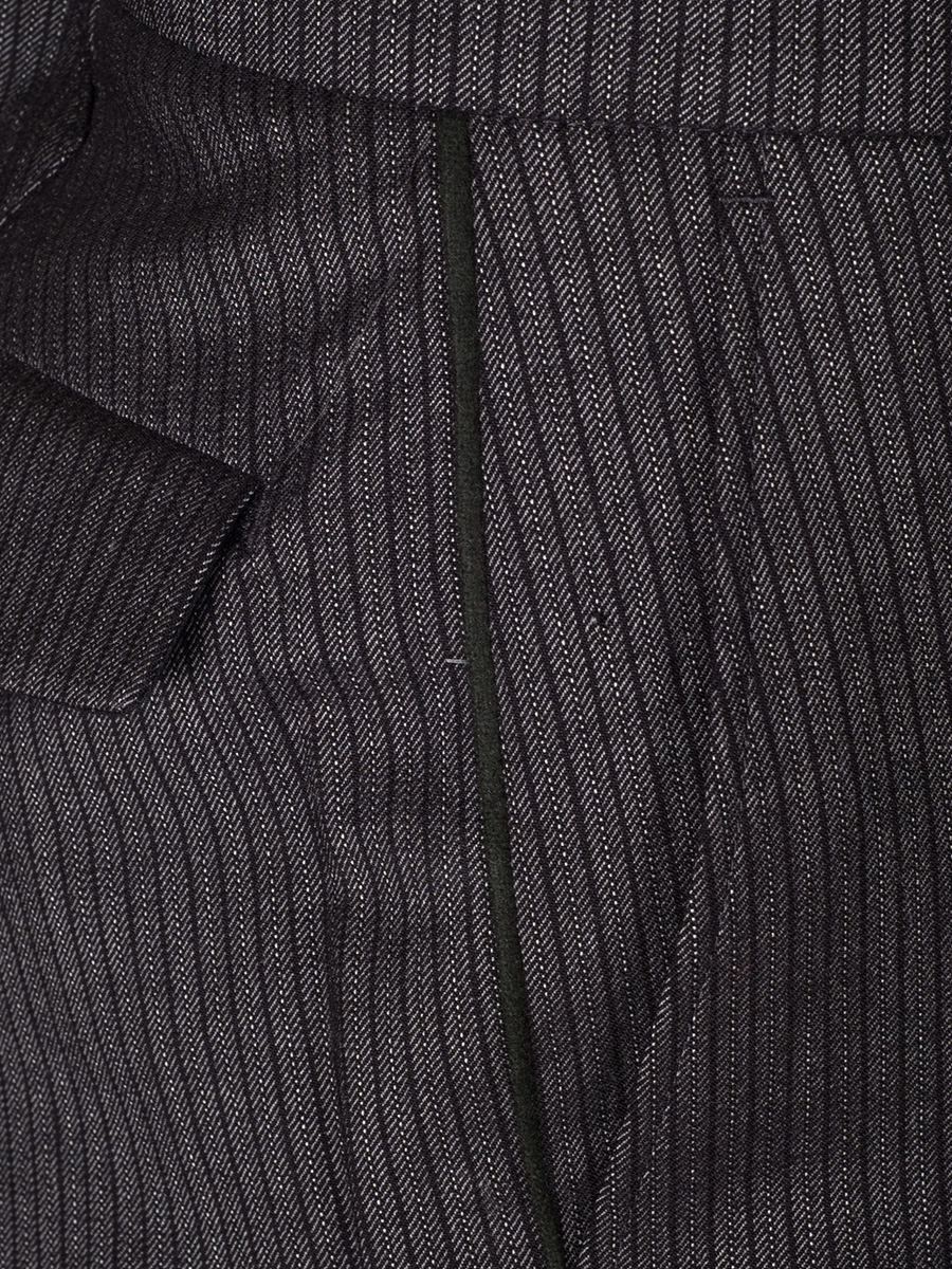 Kultkluft Herrenhose Loisl Stresemann, anthrazit, dunkelgrünes Paspol #5