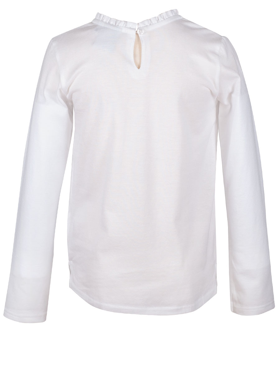 Hammerschmid Yvonne Langarmshirt, Mädchen, Rüschenkragen, weiß #3