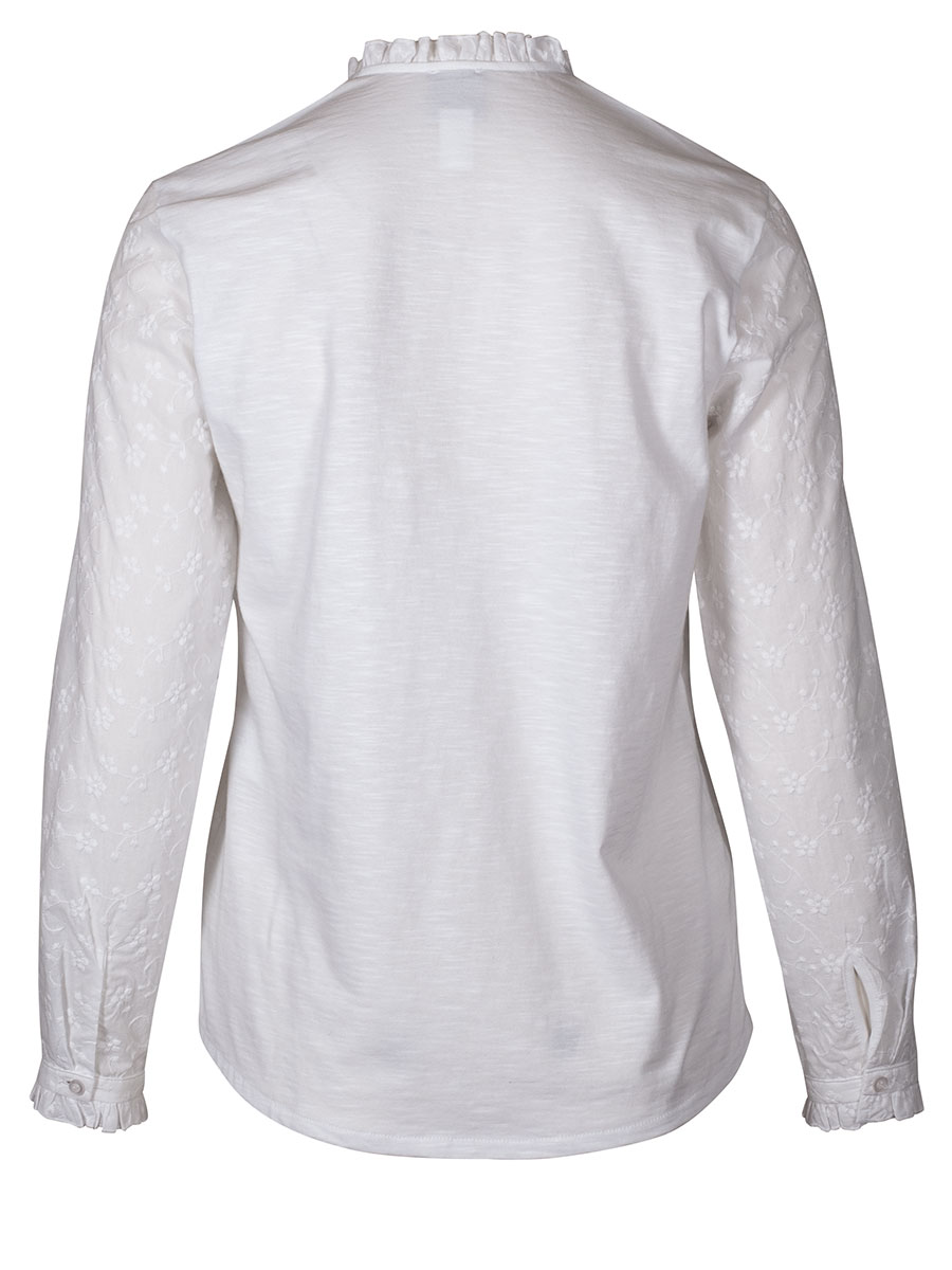 Hammerschmid Blusenshirt Fiona, weiß, Rüschenkragen #3