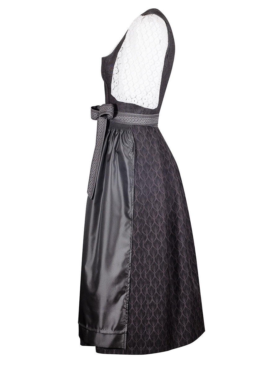 Wenger Fest-Dirndl Dasha, grau-schwarz, 80lg #2