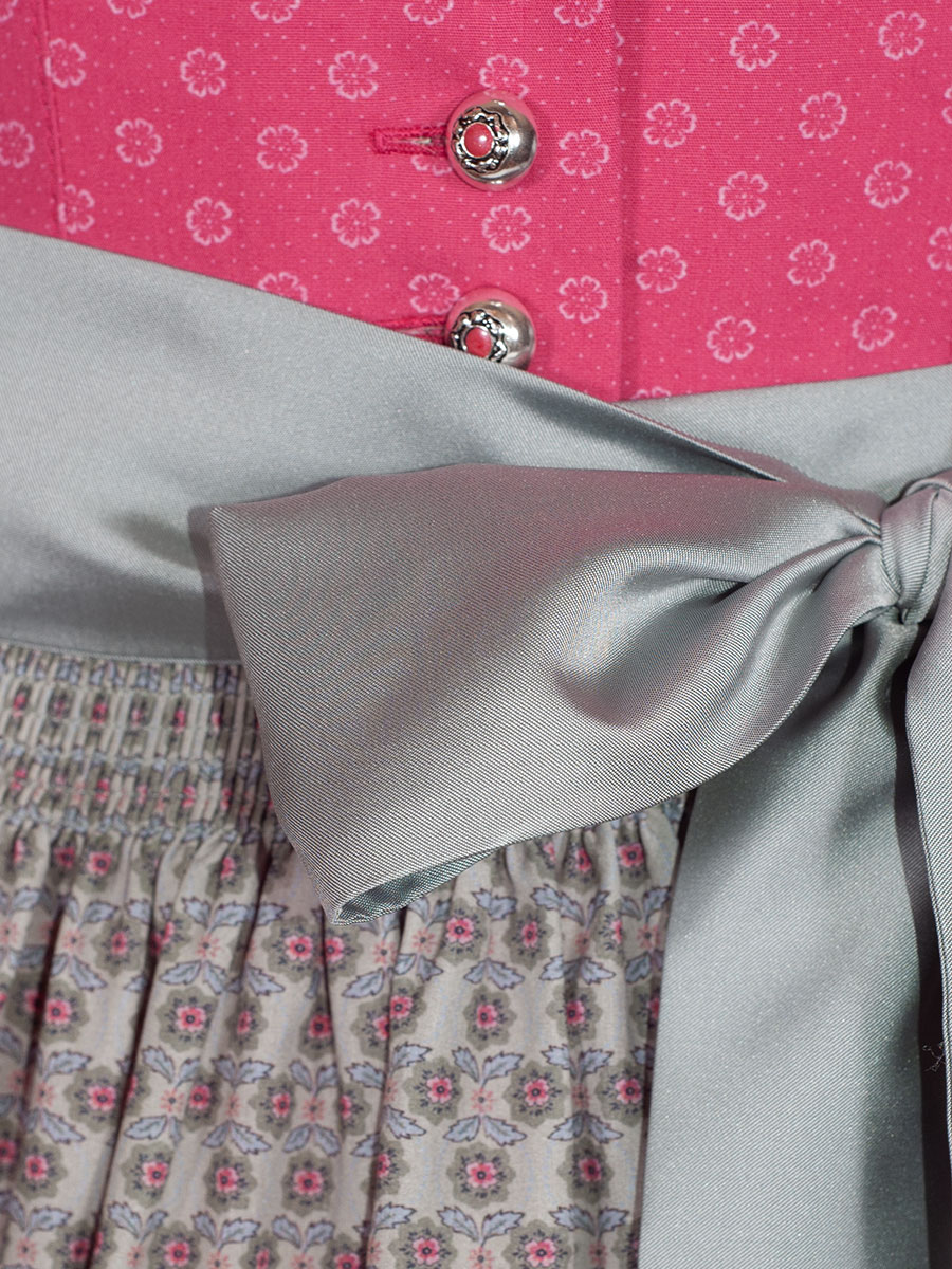 Hammerschmid Pillersee Baumwolldirndl, pink-grau, 80lg #4
