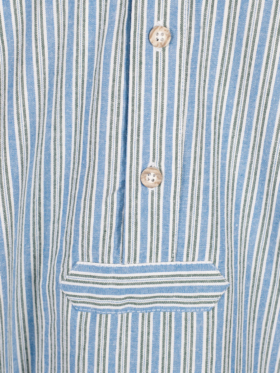 Hammerschmid Trachtenhemd blau-grün gestreift, Pfoad,Stehkragen, Slim Fit #4