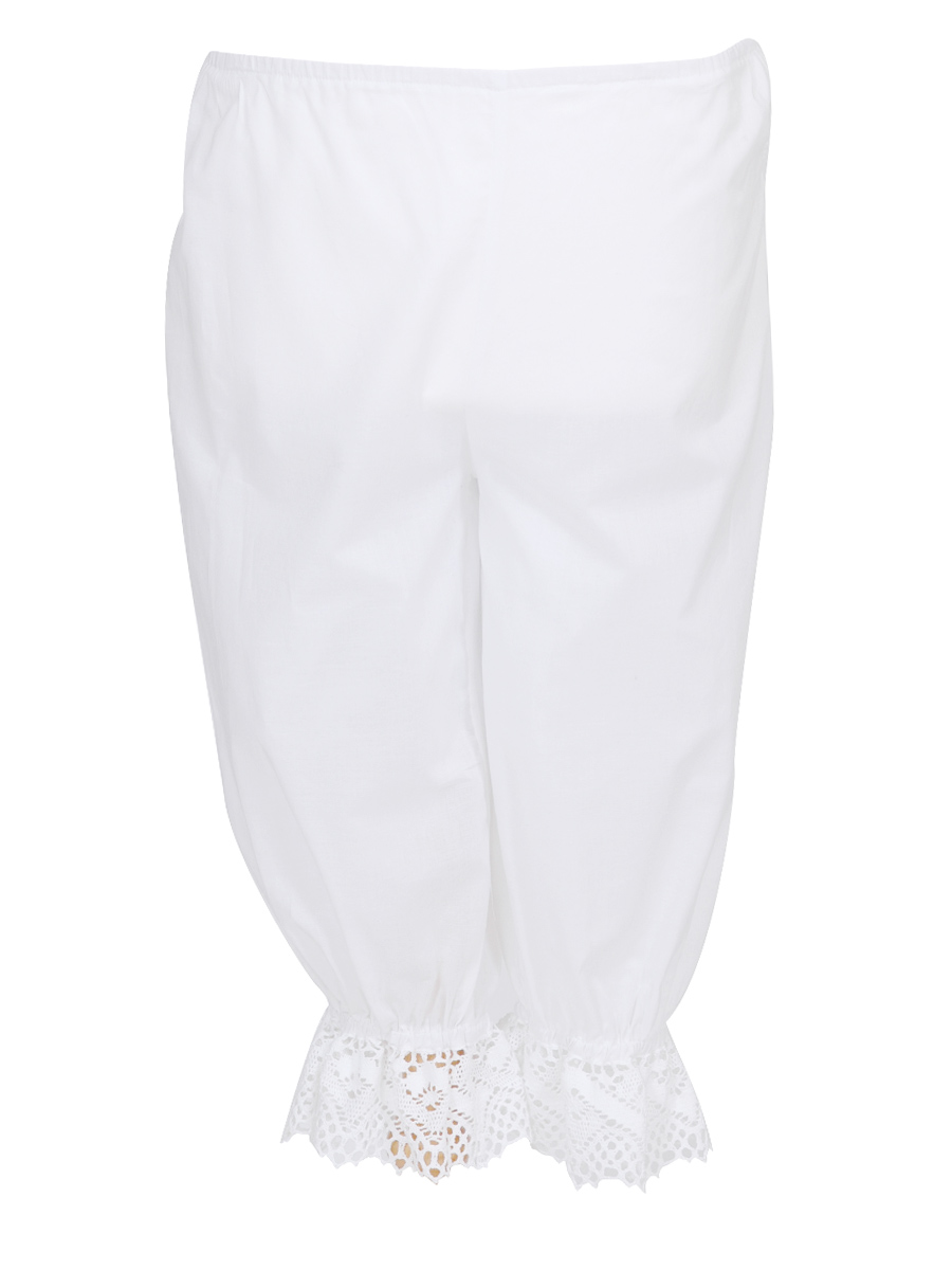 Waldorff Plattler-Unterhose weiß mit Spitze #1