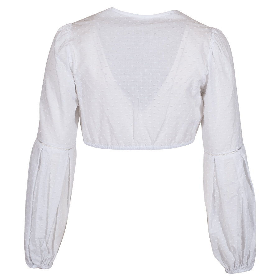 Waldorff Dirndlbluse weiß, lange weite Arme #2