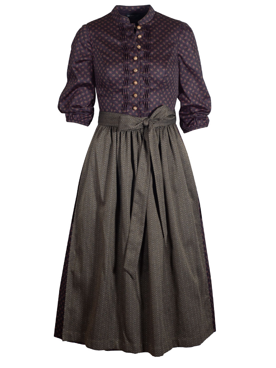 Anno Domini Dirndl und Kleid Gunda, schwarz, geblümt, Stretch, 80lg #4