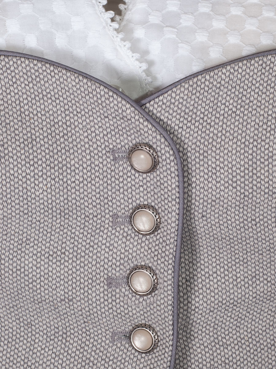 Wenger Dirndl Ute, festlich, hellgrau, 80lg #4