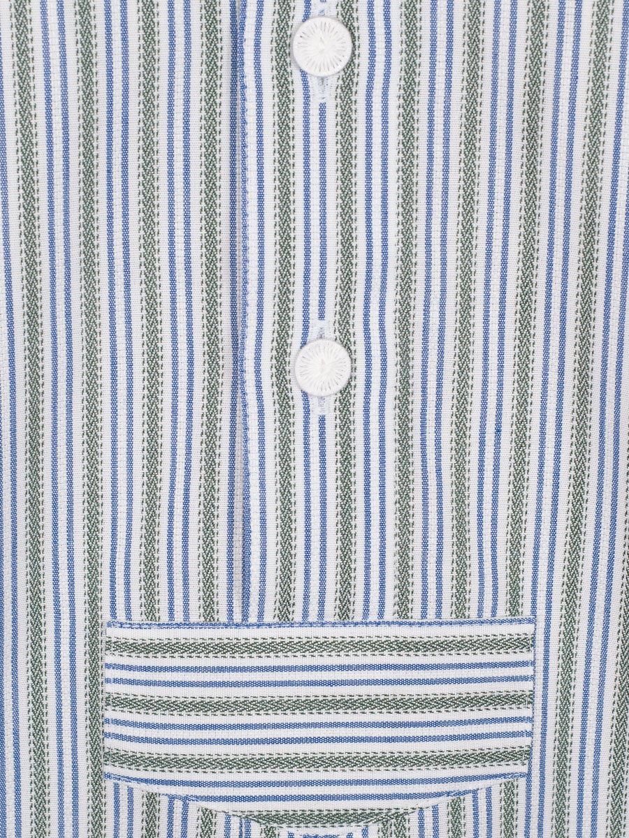 Arzberger Herrenhemd, tanne-blau, gestreift, Liegekragen, Pfoad, Slim Line #3