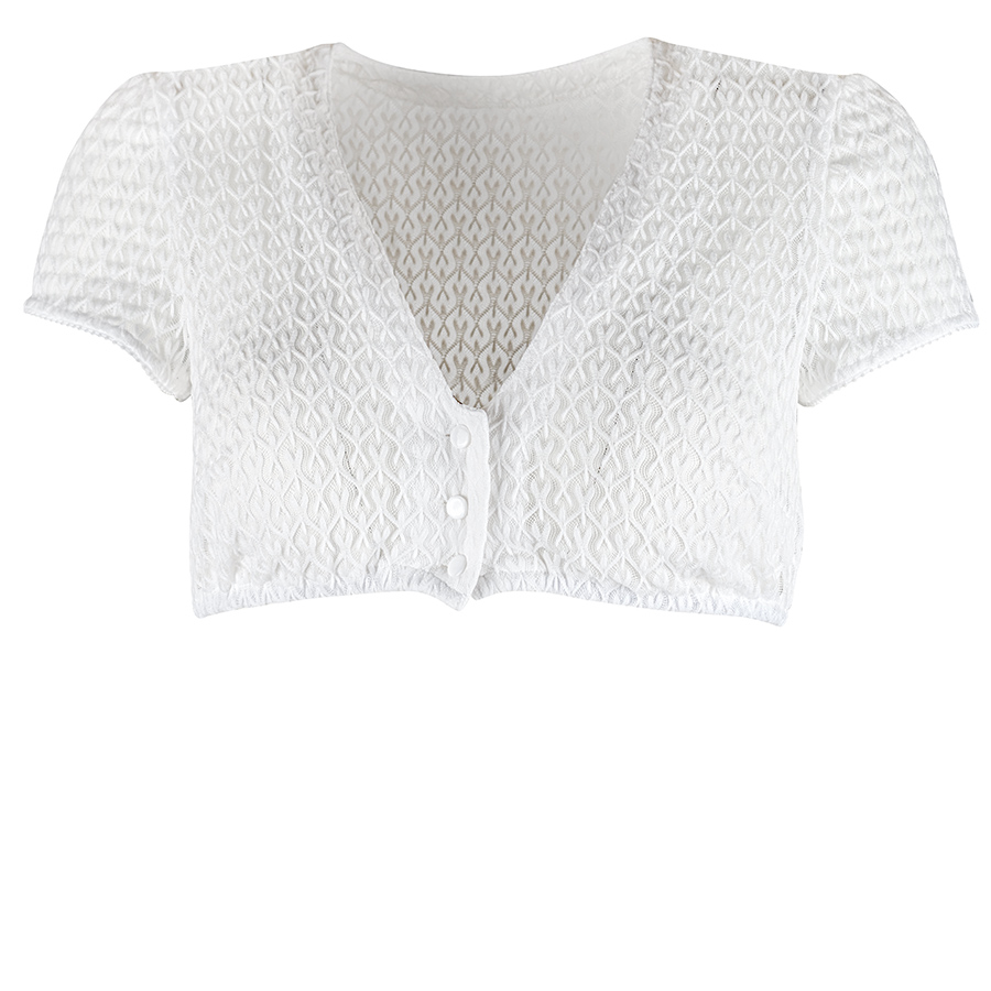 Waldorff Dirndlbluse, weiß, leicht transparent #1