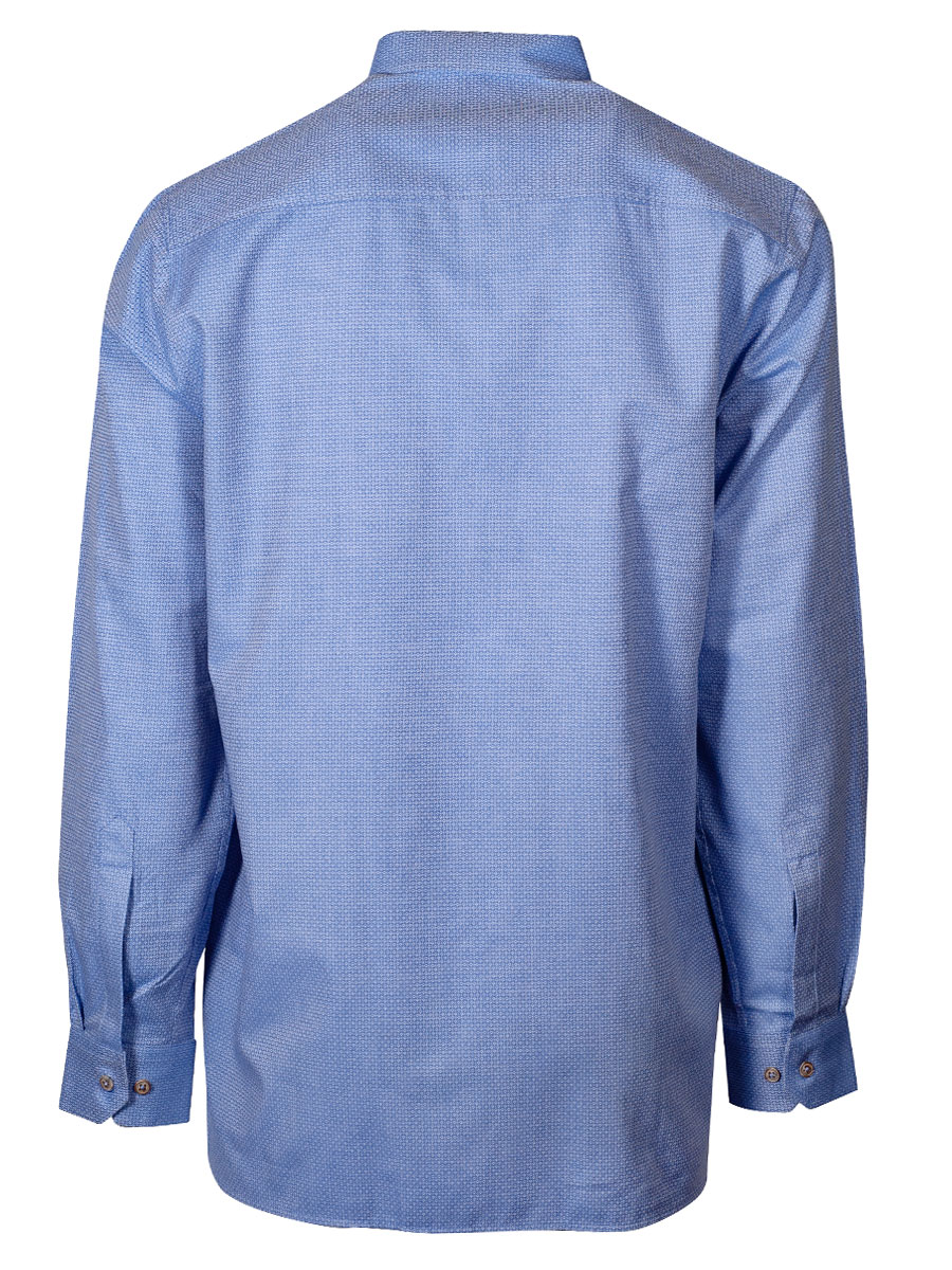Waldorff Herrenhemd, blau, gemustert, Liegekragen, durchgeknöpft #3