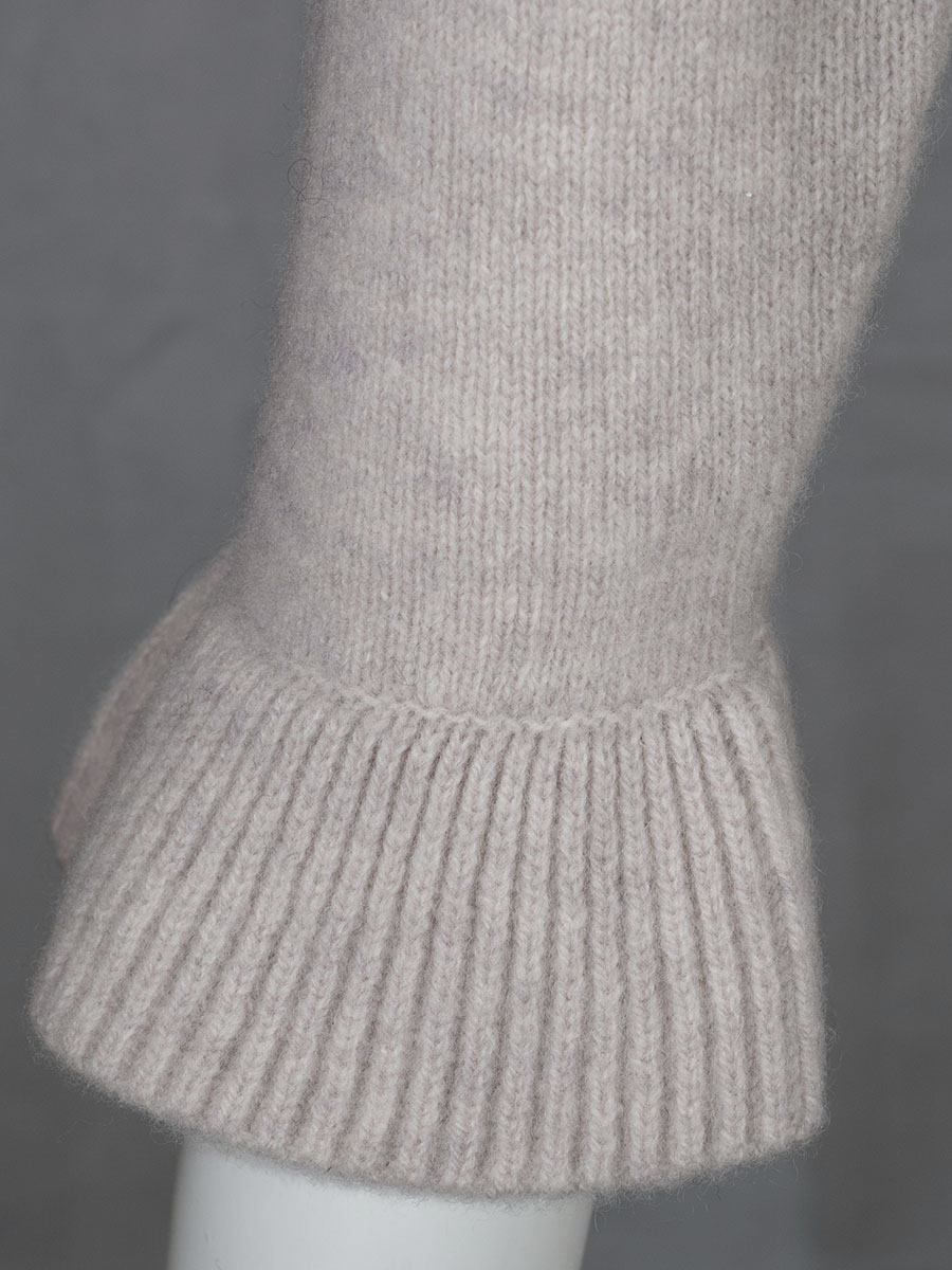 fei scho schee Strickjacke, barley, Rüschenbund #4