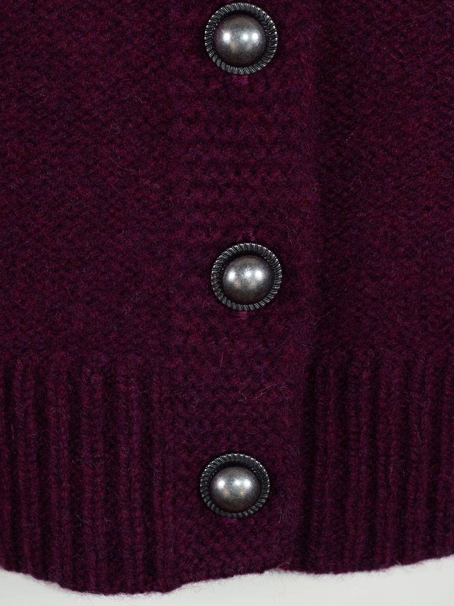fei scho schee Strickjacke, loganberry, weite Puffarme #4
