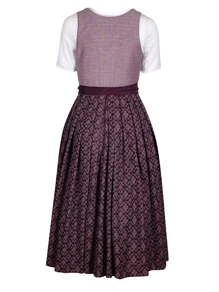 Hammerschmid Koflersee Dirndl, weinrot, gemustert, 80lg #3