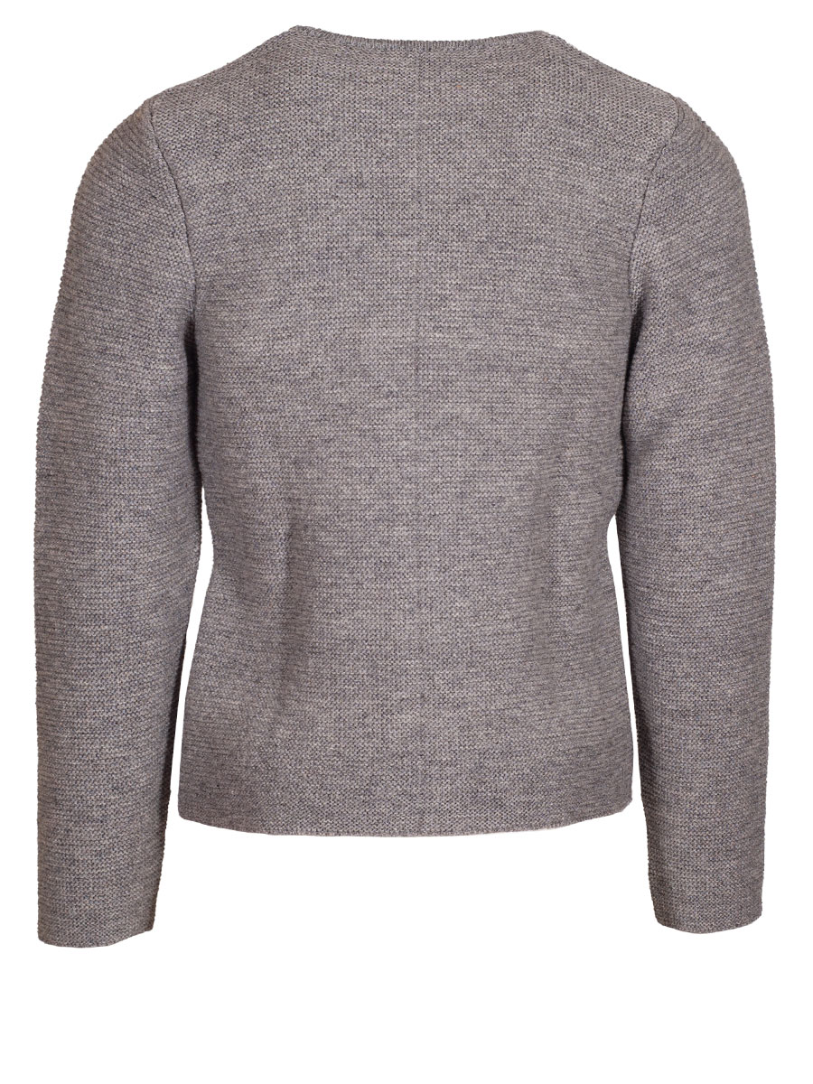 Huber Strickjacke Gerhard, steingrau, Hirschhornknöpfe #2