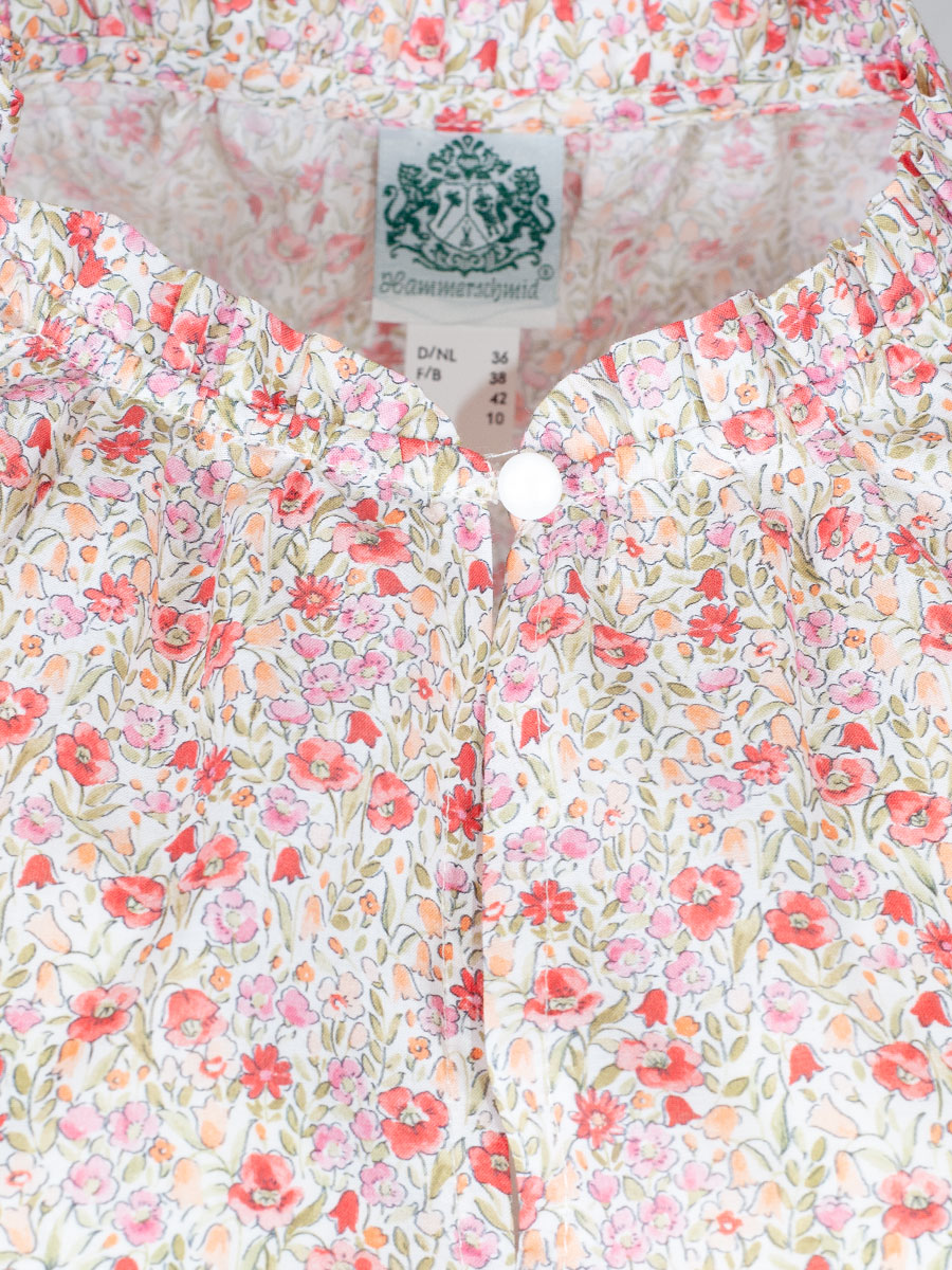 Hammerschmid Bluse Kirstin, koralle geblümt, in Natur-Qualität, Rüschen #4