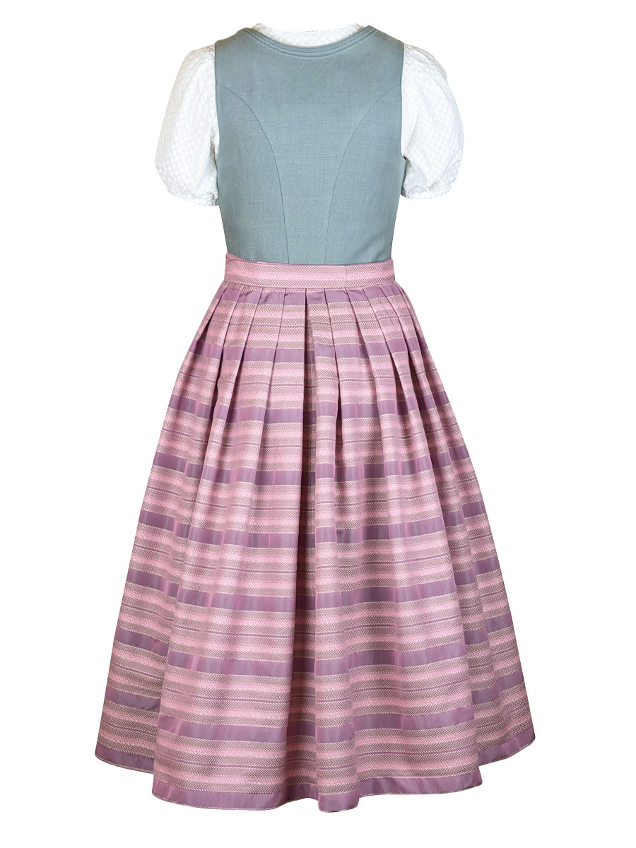 hausg'macht Leinendirndl Pillersee, salbei-rose, 80lg #3