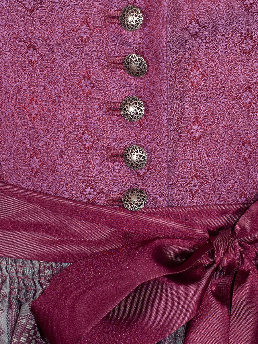 Wenger Helena Festdirndl, bordeaux-grau, 80lg #3