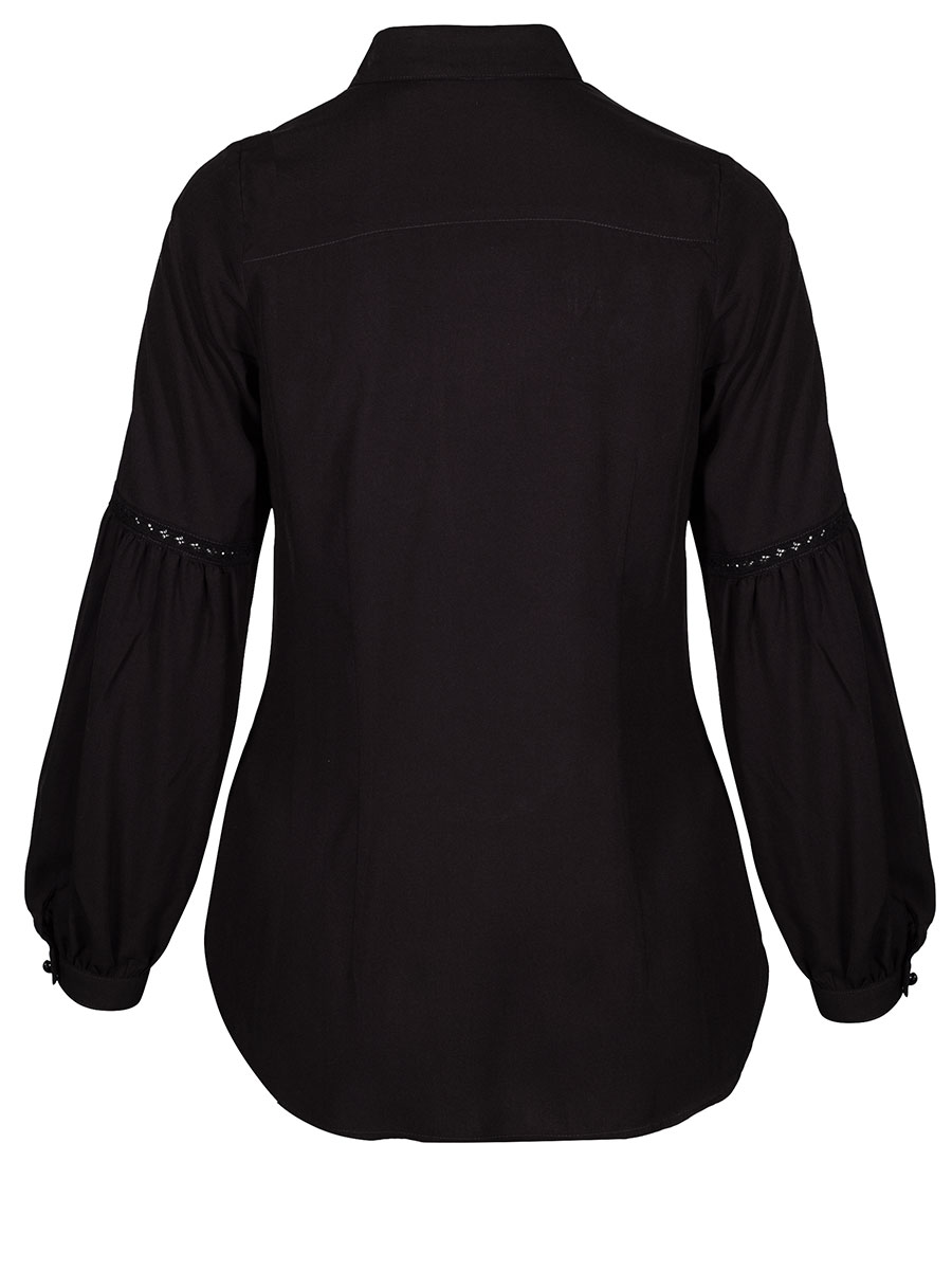 Country Line Damenbluse, schwarz, Langarm, locker #3