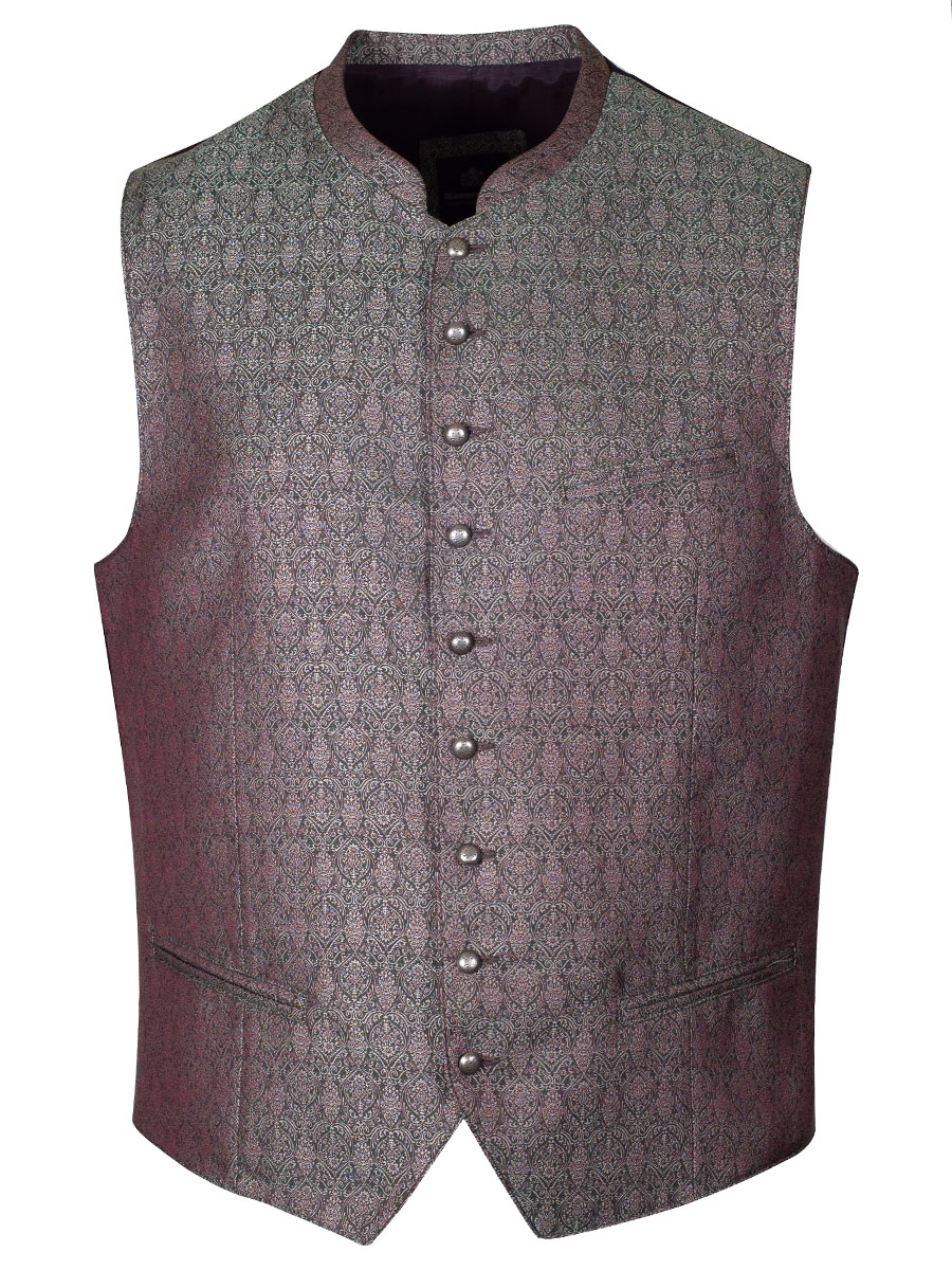 Hammerschmid Herrenwesten Elias, grün-rot, schwarzer Rücken, Slim Fit #1