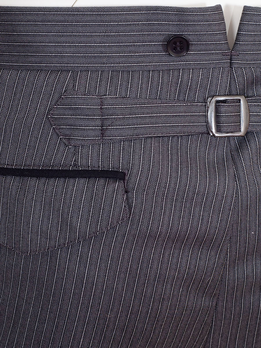 Viererspitz Stresemannhose Jakob, grau, seitlich schwarzes Paspol #5